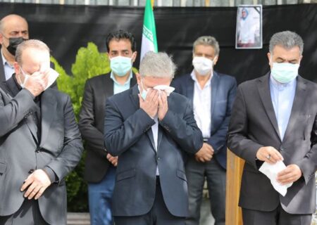 تشییع پیکر مرحومه «فاطمه مظهری» دومین شهید مدافع سلامت بیمارستان بانک ملی ایران