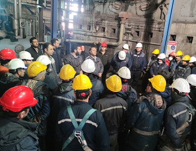 دیدار صمیمی مدیران سیمیدکو با کارکنان و کارگران کارخانه کنسانتره سازی