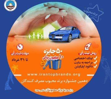 حضور بیمه ایران در دهمین جشنواره نظرسنجی انتخاب برند محبوب مصرف کنندگان