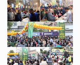 استقبال بی نظیر مردم از ایستگاه پذیرایی و فرهنگی بانک سپه در روز عید غدیر خم