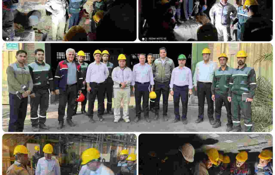 بازدید مدیرعامل شرکت فولاد آلیاژی ایران از فرآیند تعمیرات سالیانه نورد سنگین