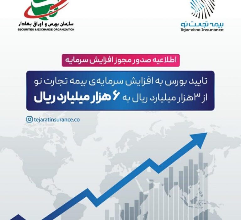 چراغ سبز سازمان بورس به سرمایه ۶۰۰ میلیاردتومانی بیمه تجارت‌نو