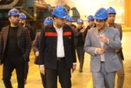 بازدید مدیرکل صمت خوزستان از خط تولید فولاد اکسین