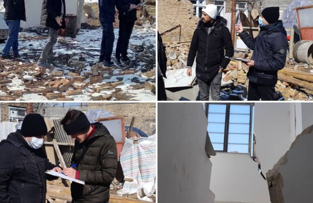 حضور تیم ارزیابی خسارت بیمه میهن در مناطق زلزله زده شهرستان خوی