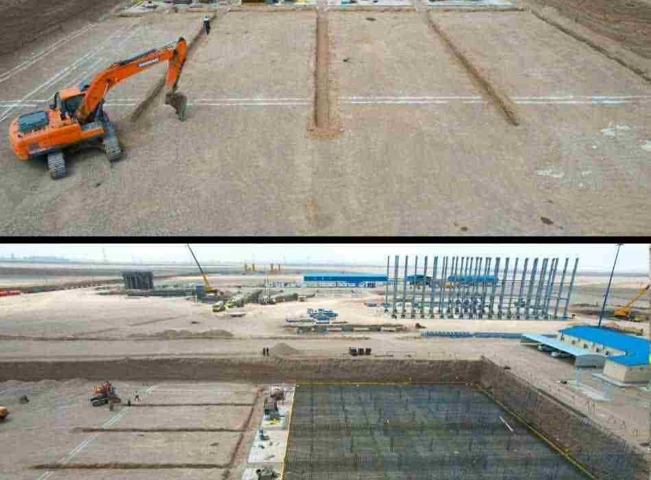 ساخت بزرگترین مخزن بتنی ذخیره آب در پروژه آهن اسفنجی بافق